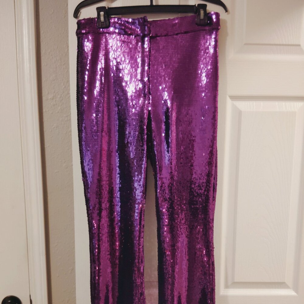 Beautiful Purple Sequin Pants by the brand River Island! Size 12
